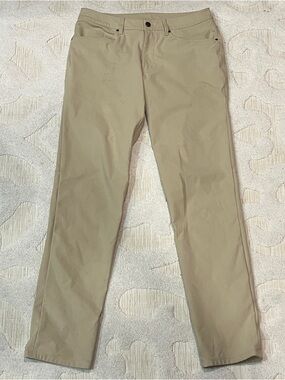 Lululemon 32x33 Beige LM5ADFS ABC Pant Classic Fit Warpstreme 5 Pocket Pants
